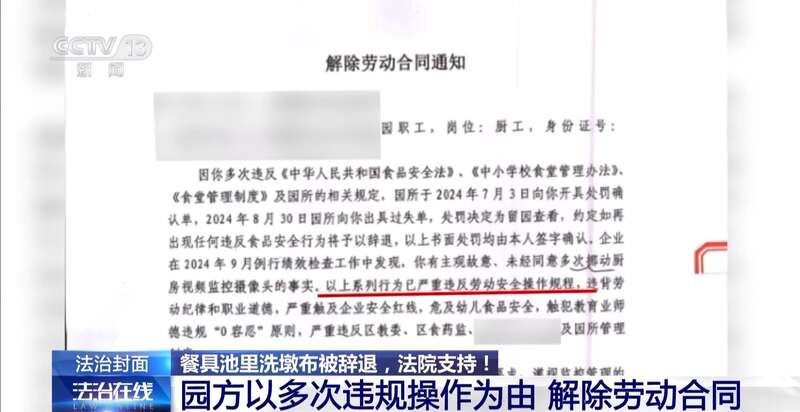 布被辞退 法院：支持！儿童安全重于一切pg试玩一名厨工在幼儿园洗碗池里洗墩(图15)